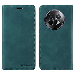 Étui Realme 13 Plus 5G - Cuir PU vert Étui portefeuille avec béquille intégrée - Protection caméra améliorée - Sangle de poignet pratique