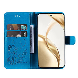 Acheter Étui Honor 200 5G FOXDOCK - Cuir PU Bleu