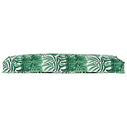 vidaXL Coussin de palette pour banc - Motif de feuille