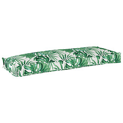 vidaXL Coussin de palette pour banc - Motif de feuille