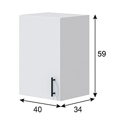 Pegane Meuble haut de cuisine - Blanc mat