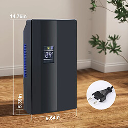 Avis ZMH Déshumidificateur électrique 2000 ml noir avec télécommande et minuterie – pour chambre au sous-sol