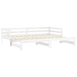Acheter VIDAXL Lit coulissant 2x(90x200) cm - Bois de pin blanc