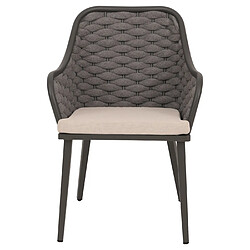 Mendler Lot de 2 chaises de jardin - Anthracite pas cher