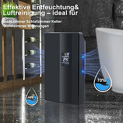 Acheter ZMH Déshumidificateur électrique 2000 ml noir avec télécommande et minuterie – pour chambre au sous-sol