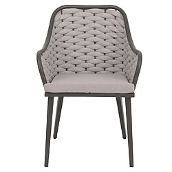 Mendler Lot de 2 chaises de jardin - Gris clair pas cher