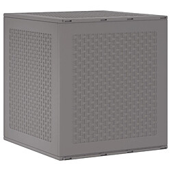vidaXL Boîte de rangement Gris clair 55 x 53 x 57 cm Polypropylène