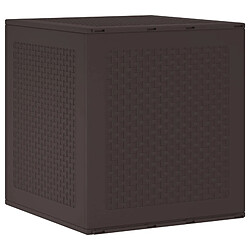 vidaXL Boîte de rangement Marron 55 x 53 x 57 cm Polypropylène