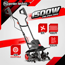 Elem Garden Technic Motobineuse électrique 1500W - 6 fraises - 45cm - Elem Garden