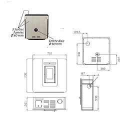 Acheter Interstoves Poêle à granules CORINA 6 Mural Etanche -