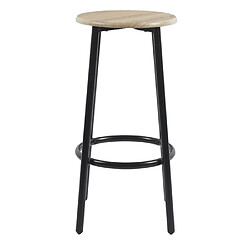 The home deco factory table mange-debout et 4 tabourets - Noir pas cher