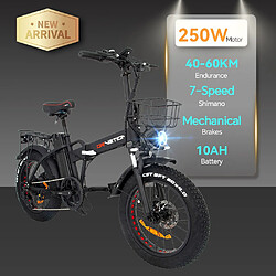 Vélo électrique DRVETION AT20 20”, moteur 250 W, batterie 48 V 20 Ah, 25 km/h,120 km, Shimano 7 vitesses