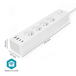 Nedis Multiprise connectée Wi-Fi 4 prises pas cher