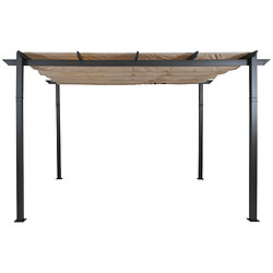Mendler Pergola en aluminium HWC-N93 - Crème-beige pas cher