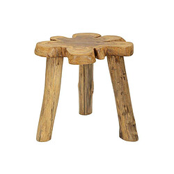 Mauro ferretti Bout de canapé teck Flower - Marron