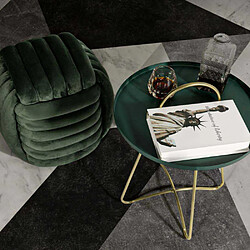 Mauro ferretti bout de canapé métal - Vert et doré