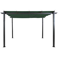 Mendler Pergola en aluminium HWC-N93 - Vert pas cher