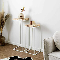 The Home Deco Factory Sellette gigogne rondin (Lot de 2).