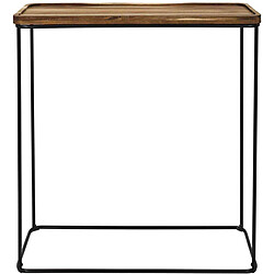 The Home Deco Factory Console en métal et plateau en acacia.