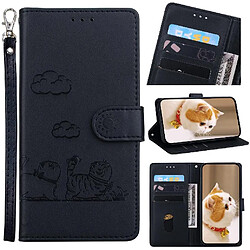 Nokia G42 - Étui portefeuille en cuir noir