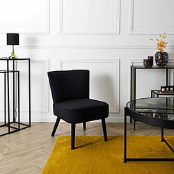 The Home Deco Factory Fauteuil Crapaud Giulia - Noir