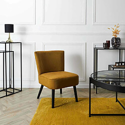 The Home Deco Factory Fauteuil Crapaud Giulia - Jaune Moutarde