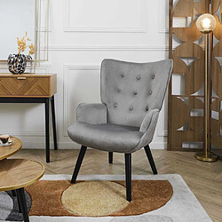 The Home Deco Factory Fauteuil Giulia - Gris