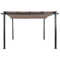 Mendler Pergola en aluminium HWC-N93 - Taupe pas cher