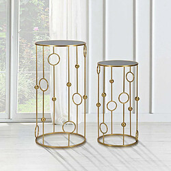 Mauro Ferretti Selettes en métal doré Cage (Lot de 2).