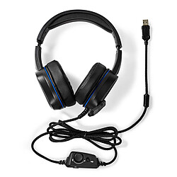 Nedis Casque Gamer Filaire Surround 7.1 USB-A avec Télécommande Intégrée Noir