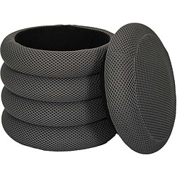 The Home Deco Factory the_home_deco_factory Pouf Atome - Gris foncé