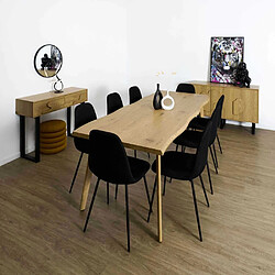 The Home Deco Factory Table extensible en mdf 6 à 8 personnes Calypso.