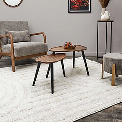 The Home Deco Factory Table gigogne galet en acacia (Lot de 2).