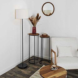 The Home Deco Factory Sellette gigogne effet acacia et métal (Lot de 2).