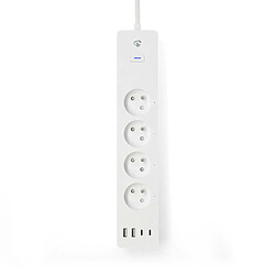 Nedis Multiprise connectée Wi-Fi 4 prises