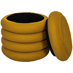 The Home Deco Factory the_home_deco_factory Pouf Atome - Jaune
