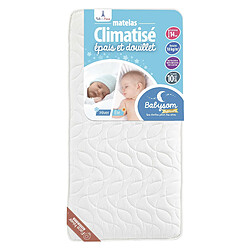 Matelas bebe 70x140 cm babysom soutien moelleux épaisseur 14 cm