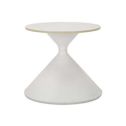 Mauro Ferretti Bout de canapé en métal et céramique 42 x 40 cm.