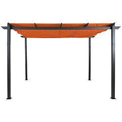 Mendler Pergola en aluminium HWC-N93 - Terracotta pas cher