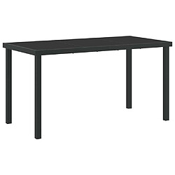 vidaXL Table de Jardin Noir 140 x 80 x 73 cm Métal