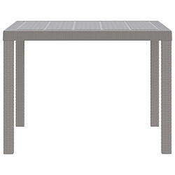 vidaXL Table de jardin pour repas Gris clair 100 x 100 x 73 cm