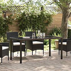 vidaXL Table de Jardin Noir 160 x 80 x 73 cm Métal