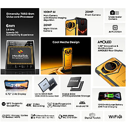 DOOGEE S200X Smartphone 6.72" - Noir