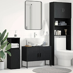 vidaXL Meuble sous-vasque de salle de bain Chêne noir 80 x 30 x 60 cm