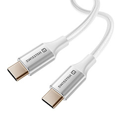 Swissten Câble USB-C Tressé - 1.5 m - Blanc