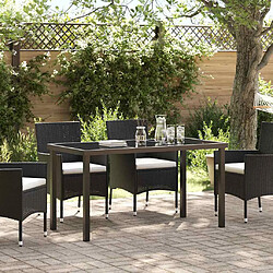 vidaXL Table de Jardin Noir 140 x 80 x 73 cm Métal