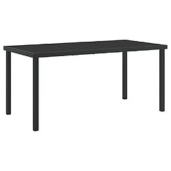 vidaXL Table de Jardin Noir 160 x 80 x 73 cm Métal