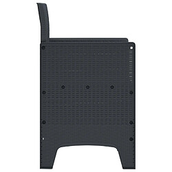 Acheter vidaXL Chaise de Jardin - Ensemble de 2 Anthracite Crème
