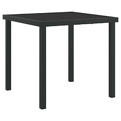 vidaXL Table de Jardin Noir 80 x 80 x 73 cm Métal