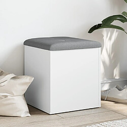 vidaXL Banc de rangement blanc 42x42x45 cm bois d'ingénierie